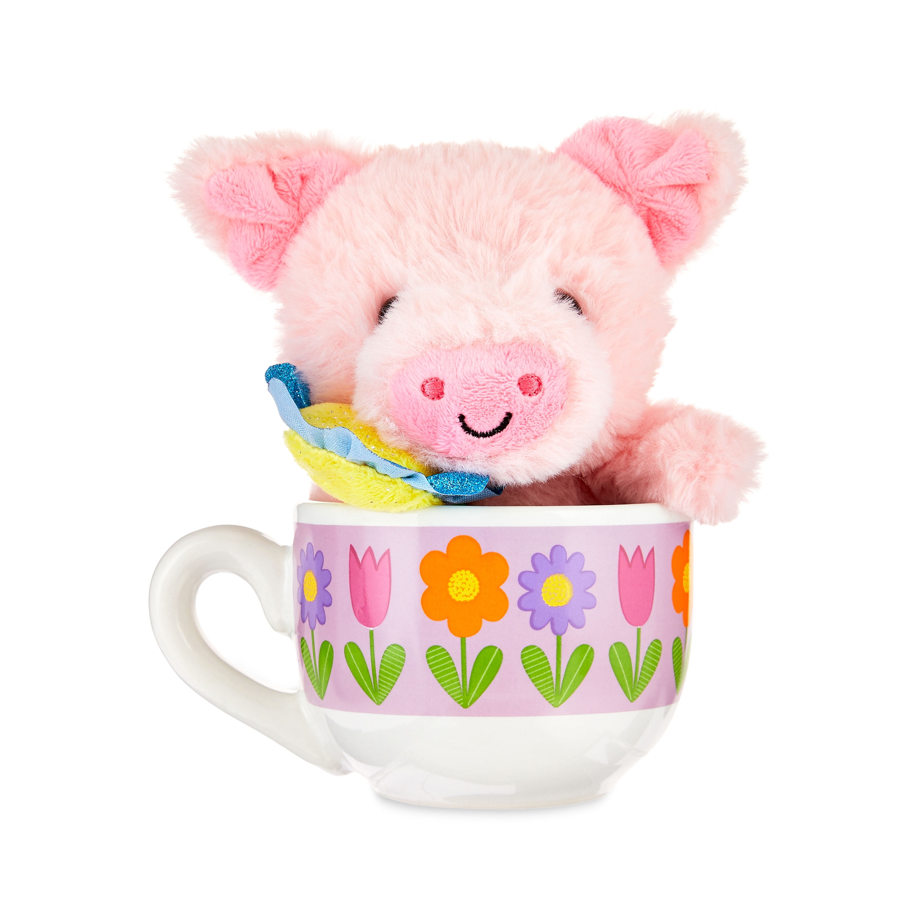 "Way to Celebrate! Easter Plush in Soup Mug, Pig"
