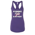 thumbnail image 2 of Wild Bobby My Grandma's Fight Is My Fight | Breast Cancer Pink Ribbon Fight Family Support Breast Cancer Awareness Women Racerback Tank Top, 2 of 6