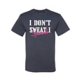 thumbnail image 2 of Wild Bobby, I Don't Sweat I Sparkle Glitter Fitness Print, Gym/Workout, Men Graphic Tee, Vintage Heather Navy, XX-Large, 2 of 4