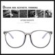 thumbnail image 5 of Sonducket Gafas de ordenador con luz azul a la moda, gafas de juego regulares transparentes, gafas para mujer, gafas para mejorar la comodidad, gafas Lentes gris transparente Sonducket AP000098-08, 5 of 6