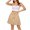 Beige, variant on Women's Summer Cute High Waist Ruffle Skirt Print Swing Beach Mini Skirt Size 8 Suits for Women plus Size Ballet Skirts Women Girls School Flannel Skirts for Teens Pattern Dot Beige L