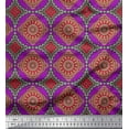 thumbnail image 1 of Soimoi Polyester Crepe Fabric Floral Mandala Print Sewing Fabric Yard 42 Inch Wide, 1 of 3