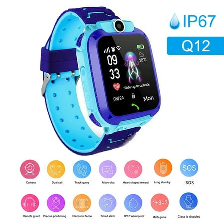 Q12 Kids Intelligent Watch IP67 Waterproof Touch-screen SOS Phone Call Device Location Anti-lost