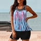 thumbnail image 4 of Traje de baño de dos piezas para mujer, trajes de baño para mujer, traje de baño de dos piezas con espalda de tirantes y estampado conservador para mujer, vestido de baño para mujer, 4 of 7