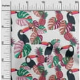thumbnail image 2 of oneOone Cotton Silk White Fabric Floral Flower With Birds Fabric For Sewing Printed Craft Fabric By The Yard 42 Inch Wide, 2 of 6