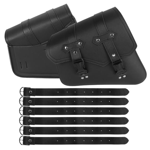 Sinyiin Vintage Motorcycle Saddles Bags Waterproof PU Leather Side Bags for Universal Fit