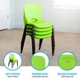 thumbnail image 6 of Lifetime Kids Steel Framed Indoor/Outdoor Stacking Chairs, Lime Green, (Set of 4) 80473, 6 of 11