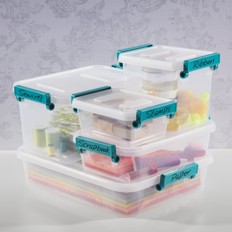 Sterilite 6.2 Qt. Modular Latch Box Clear Set of 6 Walmart