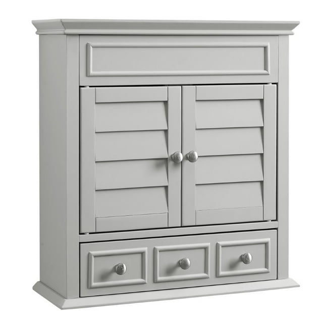 Crosley Lydia Armoire à Pharmacie Murale avec Tiroir de Rangement, Gris