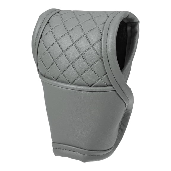Unique Bargains Universal Car Gear Shift Cover Knob Cover Automatic Faux Leather Gray