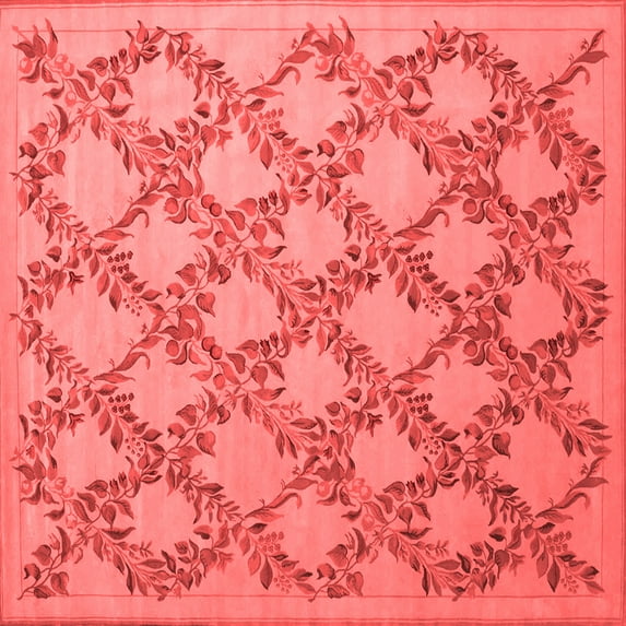 Ahgly Company Indoor Square Persian Red Traditional Area Rugs, 8' Square