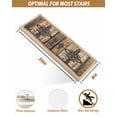 thumbnail image 5 of Wooden Plank Stair Treads for Wooden Steps Indoor Runner Rug Carpet, Rustic Farmhouse Brown Black Barn Door 7 Pieces Peel and Stick Staircase Step Treads Covers Washable Throw Door Mats, 30"x8", 5 of 5