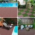 thumbnail image 4 of Kosynda 44Pcs Interlocking Patio Deck Tiles, Stone Texture, 12 x 12in, Waterproof Floor Tiles for Porch, Poolside, Balcony, Backyard, Red Brown, 4 of 8