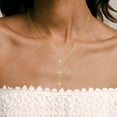 thumbnail image 3 of 14K Yellow Gold Cross Pendant Necklace for Women on a 20 inch 14K Gold Chain, 3 of 3