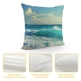 thumbnail image 4 of Orinice Waves Island Graphic Decorative Pillow Cover for Home Couch Living Room Bed Sofa 20x20in, 4 of 5