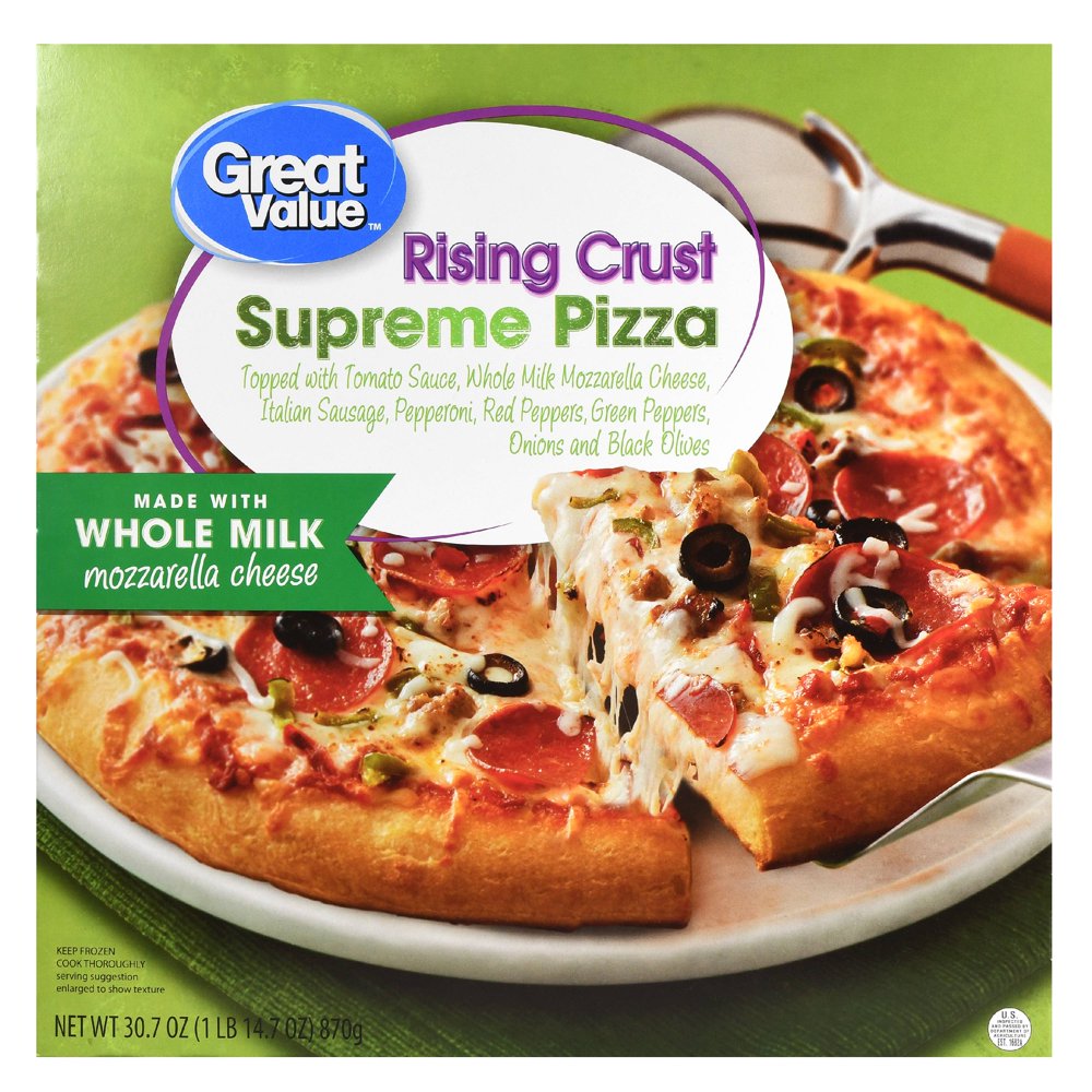 Great Value Rising Crust Supreme Pizza, 30.7 oz (Frozen)