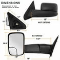 thumbnail image 5 of AKKON - For 02-08 Dodge Ram Extendable Towing Power Telescoping Wide Angle Side Mirrors Left + Right Pair, 5 of 7