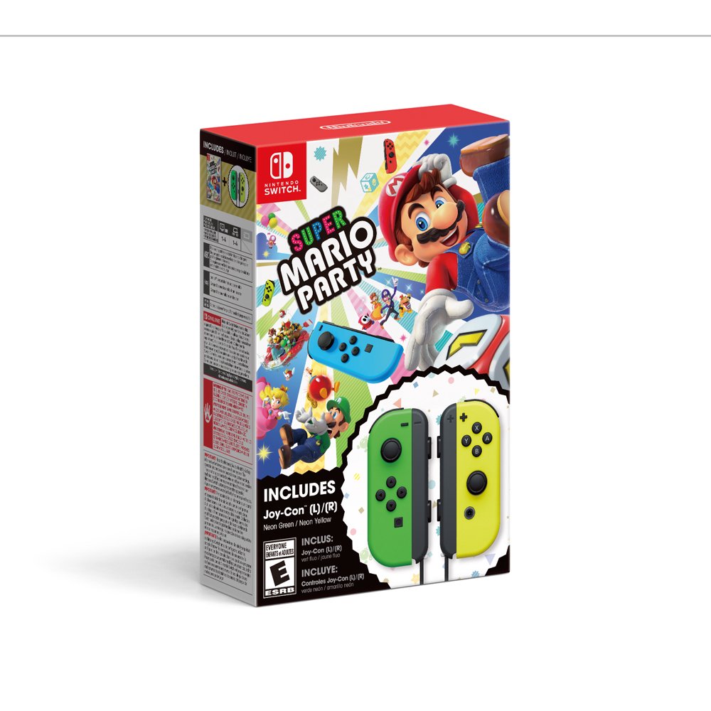 Nintendo Switch, Super Mario Party + JoyCon (L/R) Green / Yellow