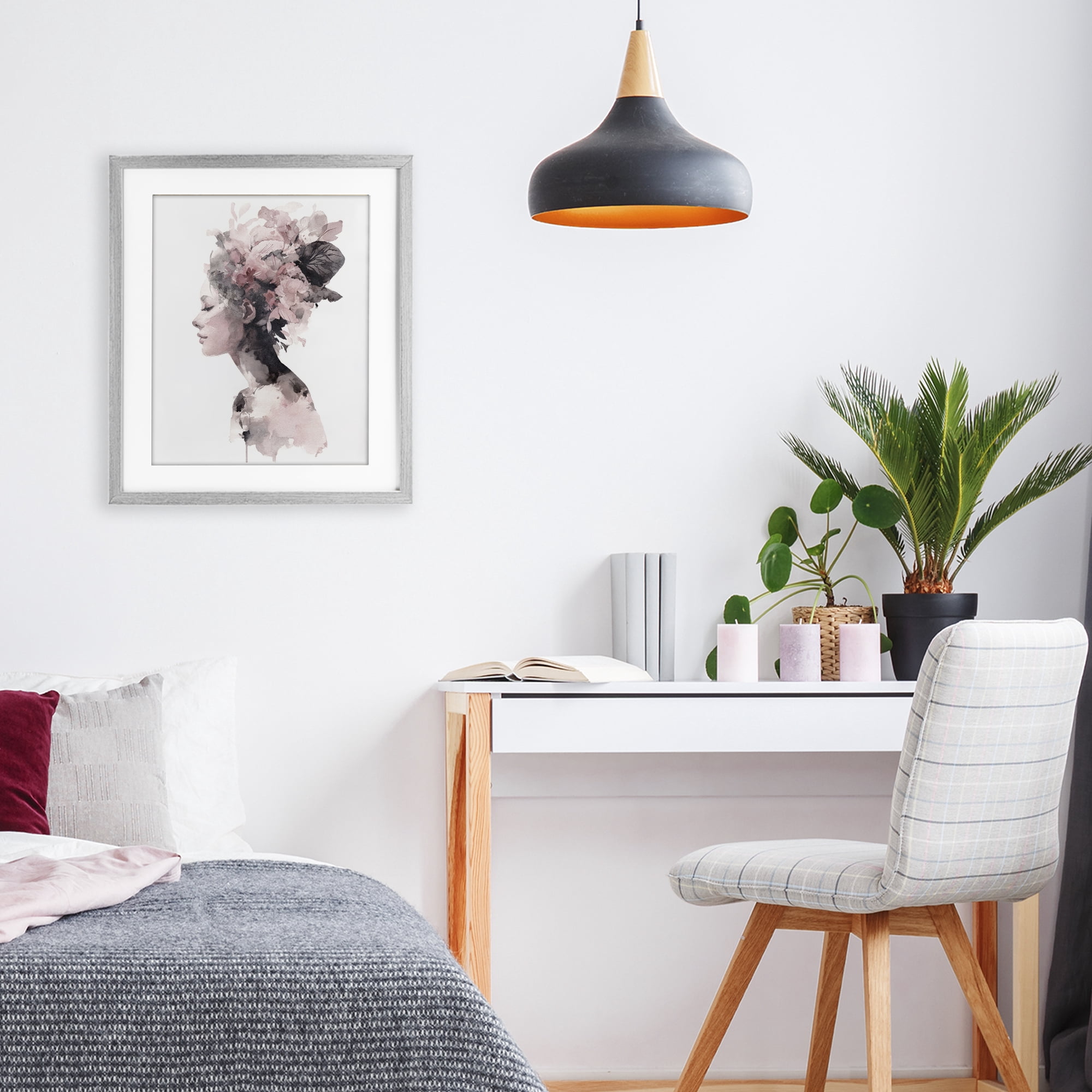 Stupell Industries Nature's Empress Silhouette Gray Framed Print Under Glass, design by Svetlana Aleynikova