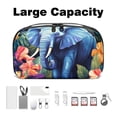 thumbnail image 3 of Elephant Electronic Travel Case Organizer USB Case Charger Phone Case Cable Organizer, Oxford Fabric Waterproof Portable Digital Storage Bag for Cables, Chargers, Phones - 5.9x9.44x3.14 in, 3 of 6