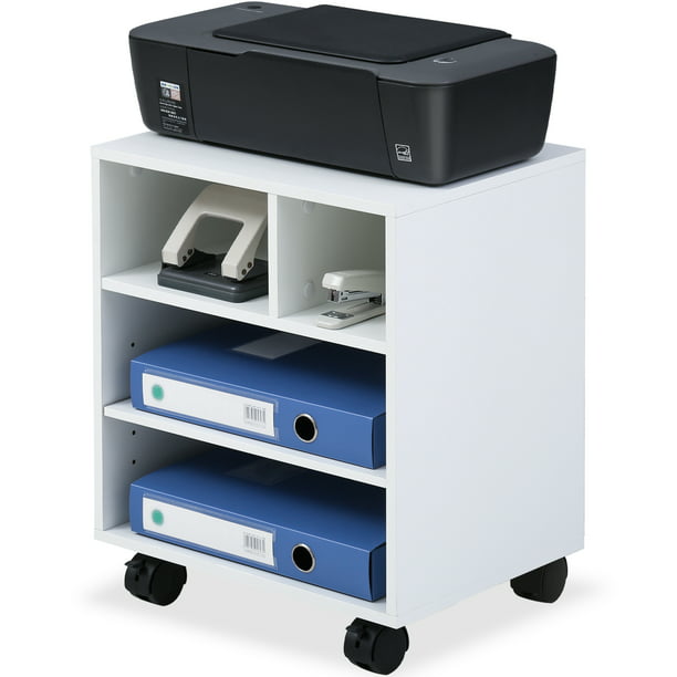 Storge Shelves Rolling File Cabinet, Printer Stand File Cabinet Combo