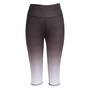 Women High Waist Yoga Pants Gradient Black Buttock Lifting Legs Slimming Fitness Tight Cropped TrousersS YZRC