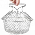 thumbnail image 1 of Stainless Steel Telescopic Folding Basket Frying Basket Kitchen Tools, 1 of 3
