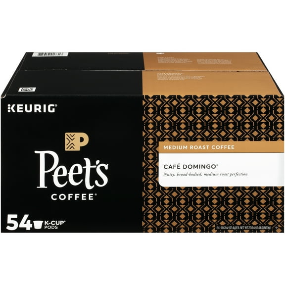Peet's Coffee Café Domingo K-Cup Coffee Pods, Medium Roast, 54 Count