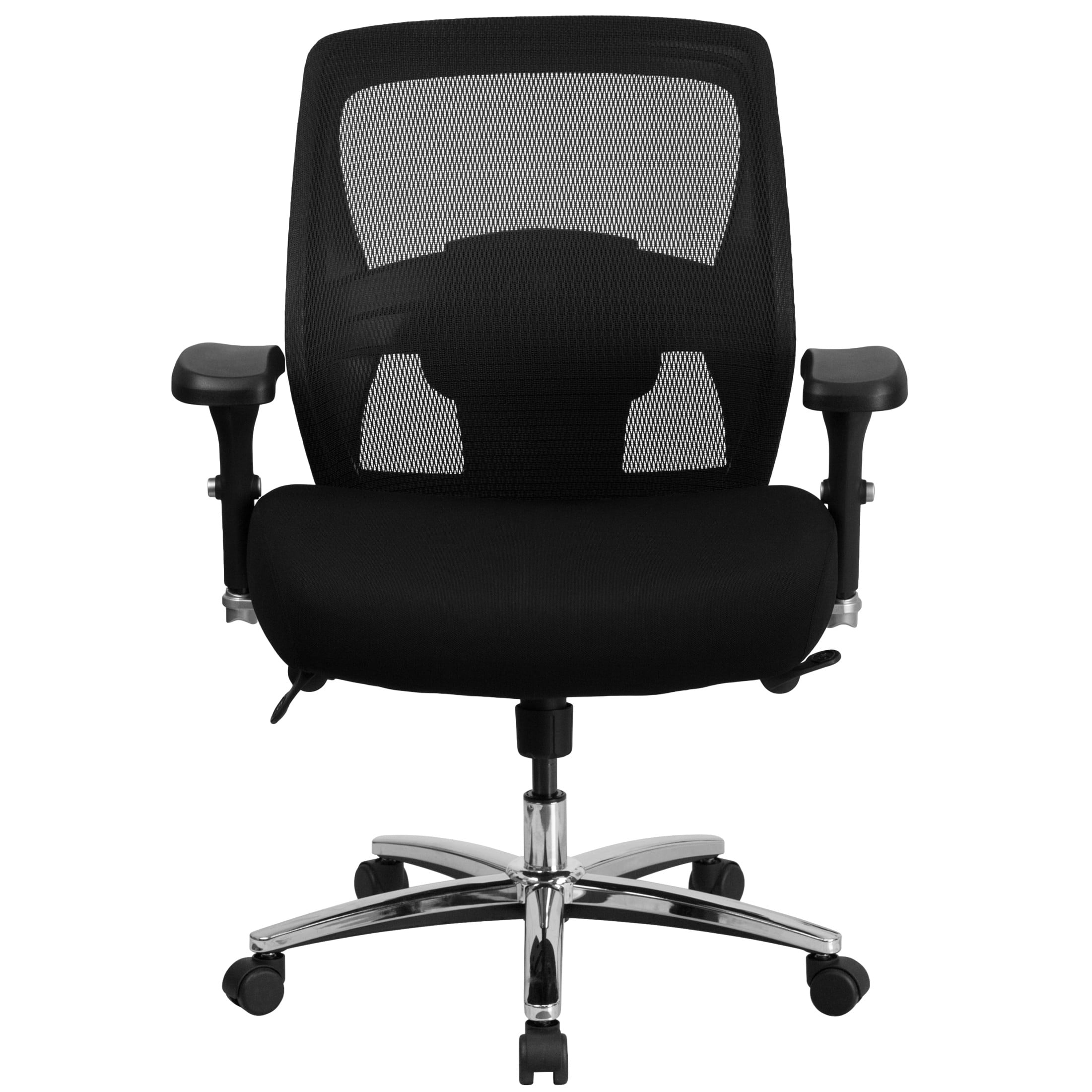 Flash Furniture Hercules 24/7 Intensive Use Big & Tall Swivel Office Chair with Ratchet Back, Black