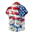 thumbnail image 5 of Chiccall Mens 4th of July Summe Tops American Flag Patriotic Short Sleeve Shirts USA Independence Day Tops with Pocket, 5 of 6
