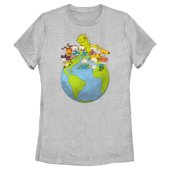 Women's Rugrats Earth Babies  Graphic Tee Athletic Heather Large