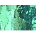 thumbnail image 1 of Ahgly Company Machine Washable Indoor Rectangle Abstract Turquoise Blue Modern Area Rugs, 5' x 7', 1 of 4
