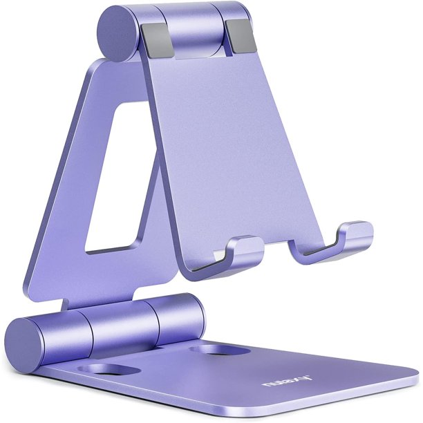 Nulaxy Soporte plegable doble para teléfono celular, totalmente ajustable, soporte plegable para teléfono de escritorio, base compatible con Phone15 14 13 12 11 Pro Xs Xs Max Xr X 8, Nintendo Switch,