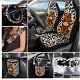 thumbnail image 2 of Jeiento Highland Cow 15 Piece Car Seat Covers Full Set Sunflower Car Steering Wheel Cover Auto Safe Belt Pads Cow Print Cup Coasters Garbage Can Rear View Mirror Cover Keychains Car Vent Organizer, 2 of 7