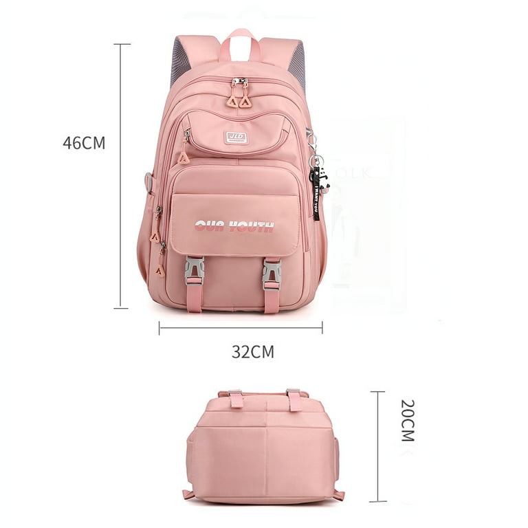 College Style Solid Color Women Backpack For Travel