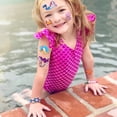 thumbnail image 6 of 4 Sheets Glitter Temporary Tattoos for Kids, Mermaid Unicorn Fake Tattoos for Birthday Party Favors Supplies Party Goodie Bag Stuffers, 6 of 6
