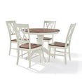 thumbnail image 5 of Crosley Furniture Shelby Wood 5 Piece 42"Round Pedestal Dining Set in White, 5 of 5