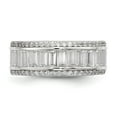 thumbnail image 3 of Sterling Silver Baguette & Round CZ Eternity Ring - Size 7, 3 of 3