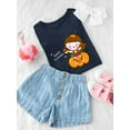 thumbnail image 3 of Cute Halloween Girl Pumpkin Cake T-Shirt Toddler -Image by Shutterstock,  2 Toddler, 3 of 4
