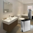 thumbnail image 4 of Rubbish Bin,Stainless Steel Mute Pedal Garbage Can Trash Can Rapid Response, 4 of 7
