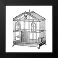 thumbnail image 2 of Catalog Illustration 15x15 Black Modern Framed Museum Art Print Titled - Etchings: Birdcage - Peaked top, window and deer head detail., 2 of 5