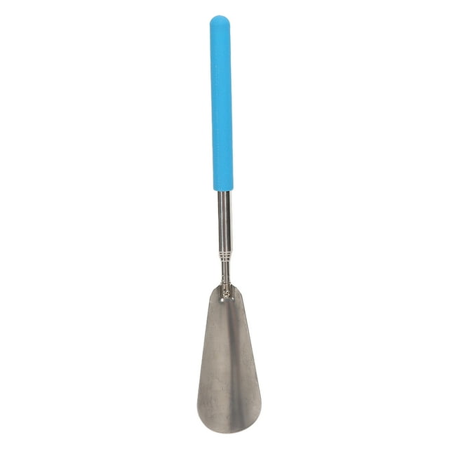 Corne de Chaussure, Acier Inoxydable Rétractable Longue Poignée Corne de Chaussure pour les Femmes Enceintes Âgées Paresseux, Corne de Chaussure en Métal Longue Poignée pour les Personnes Âgées
