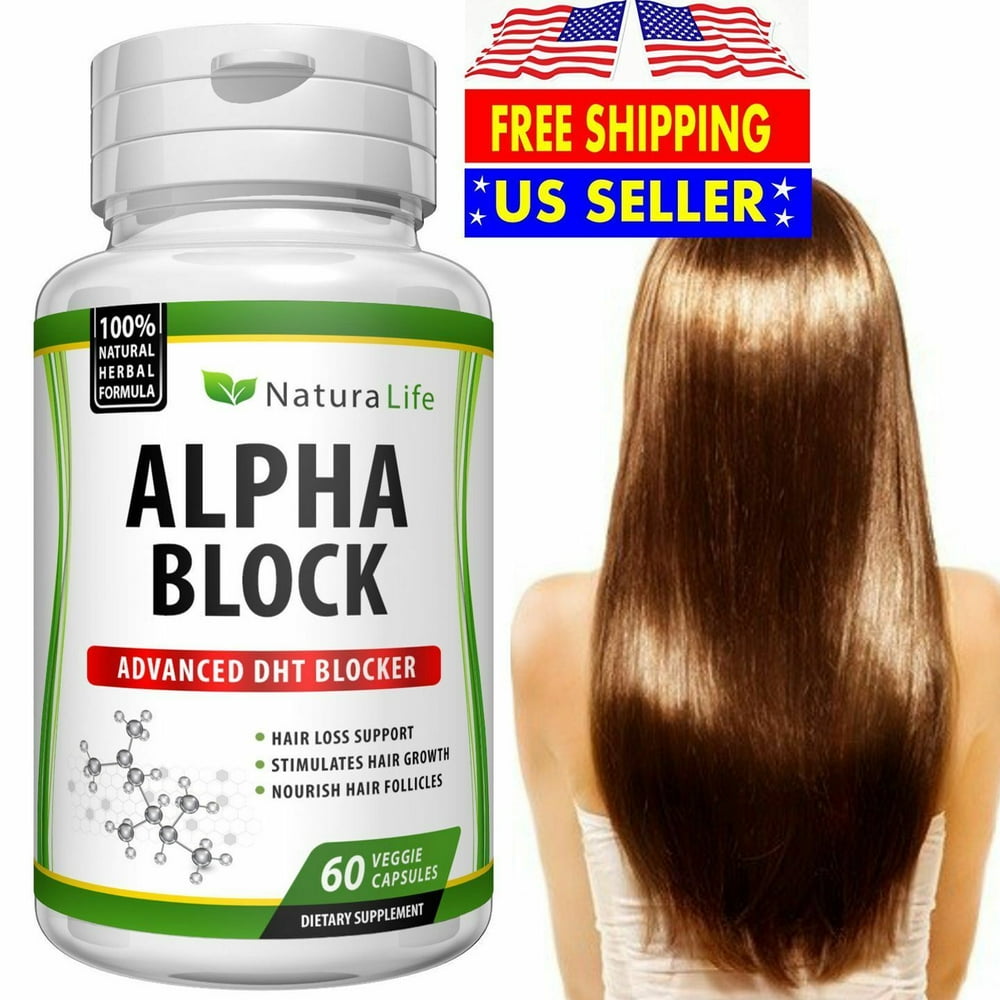 NATURAL DHT BLOCKER PREVENT HAIR LOSS HERBAL VITAMINS GROWTH 60 PILLS