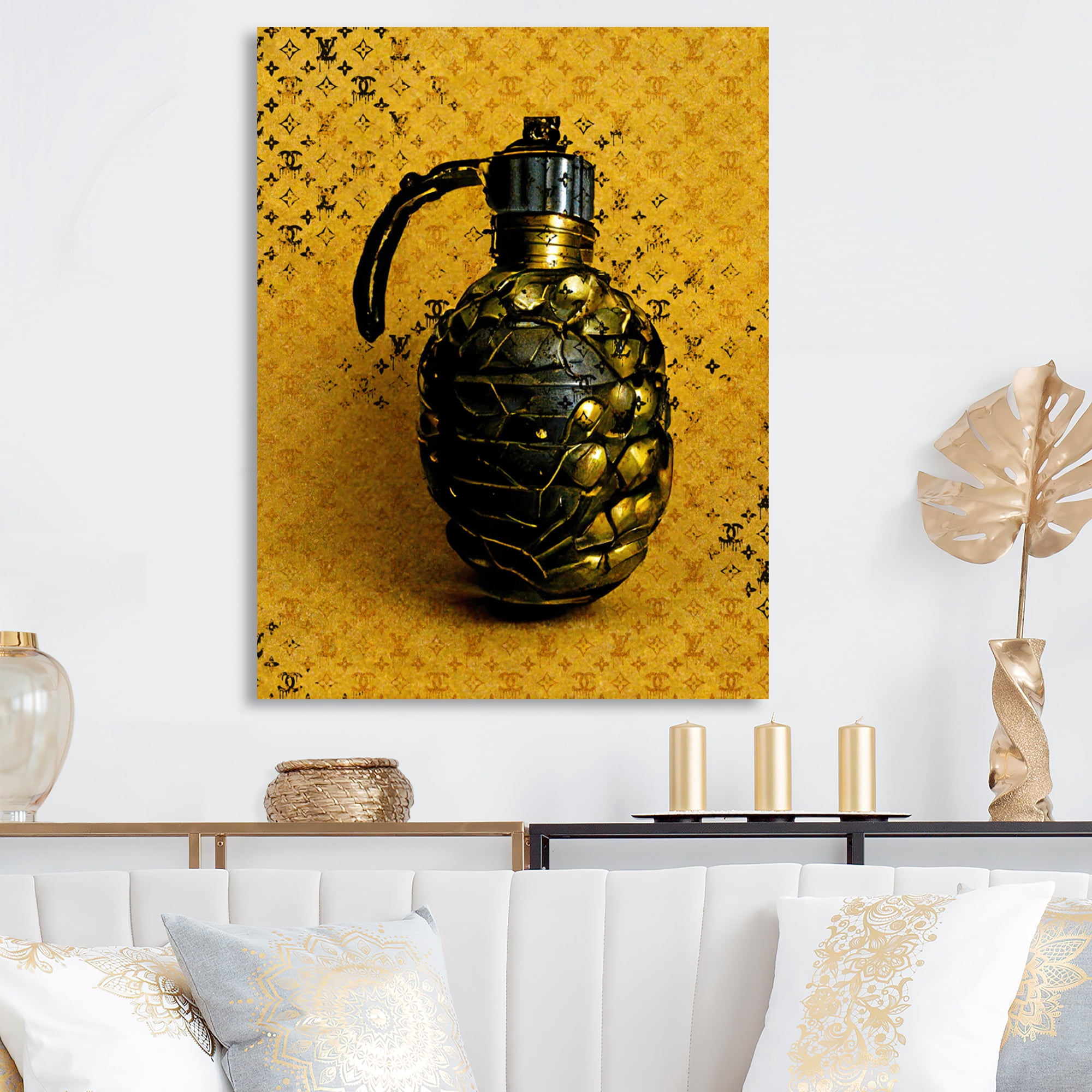 Designart Luxury Brand Grenade I Canvas Wall Art