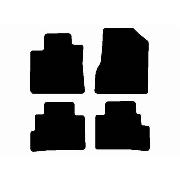 Auto Mats and Accessories 4 Piece Set Custom Carpeted Floor Mats Compatible with 2015-2024 Nissan Murano (Black) Made in the USA