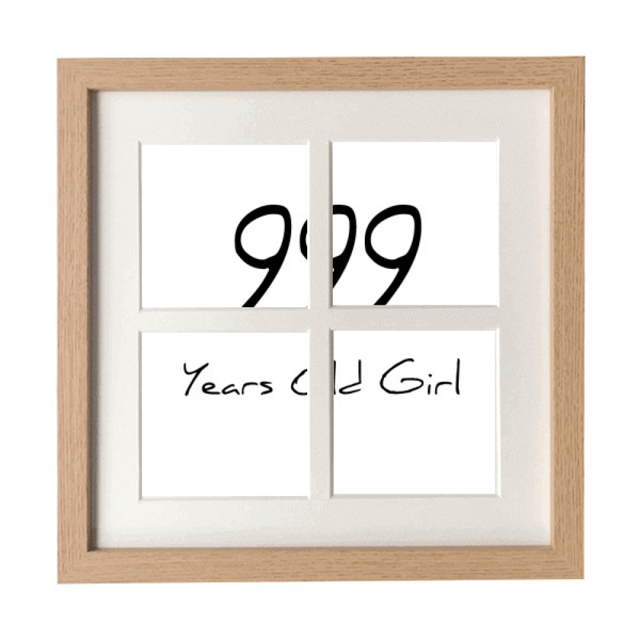 999 years old Girl Age Art Deco Fashion Frame Wall Tabletop Display 4 Openings Picture