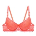 thumbnail image 3 of Blmnix Bras for Women Underwire Push Up Lace Bra Bras Standard Straps Balconette Orange Sports Bras for Women, 3 of 4