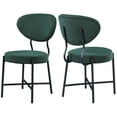 thumbnail image 1 of Meridian Furniture Allure Green Boucle Fabric Dining Chair, 1 of 6