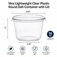 thumbnail image 2 of Vezee 16oz Lightweight Deli Containers with Lids Disposable BPA-Free Food Storage Cups (50 Sets), 2 of 9
