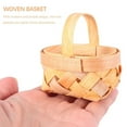 thumbnail image 6 of 24Pcs Wood Chip Mini Baskets Manual Woven Baskets Ornaments Candy Storage Box,24 x mini baskets,wood color, 6 of 10